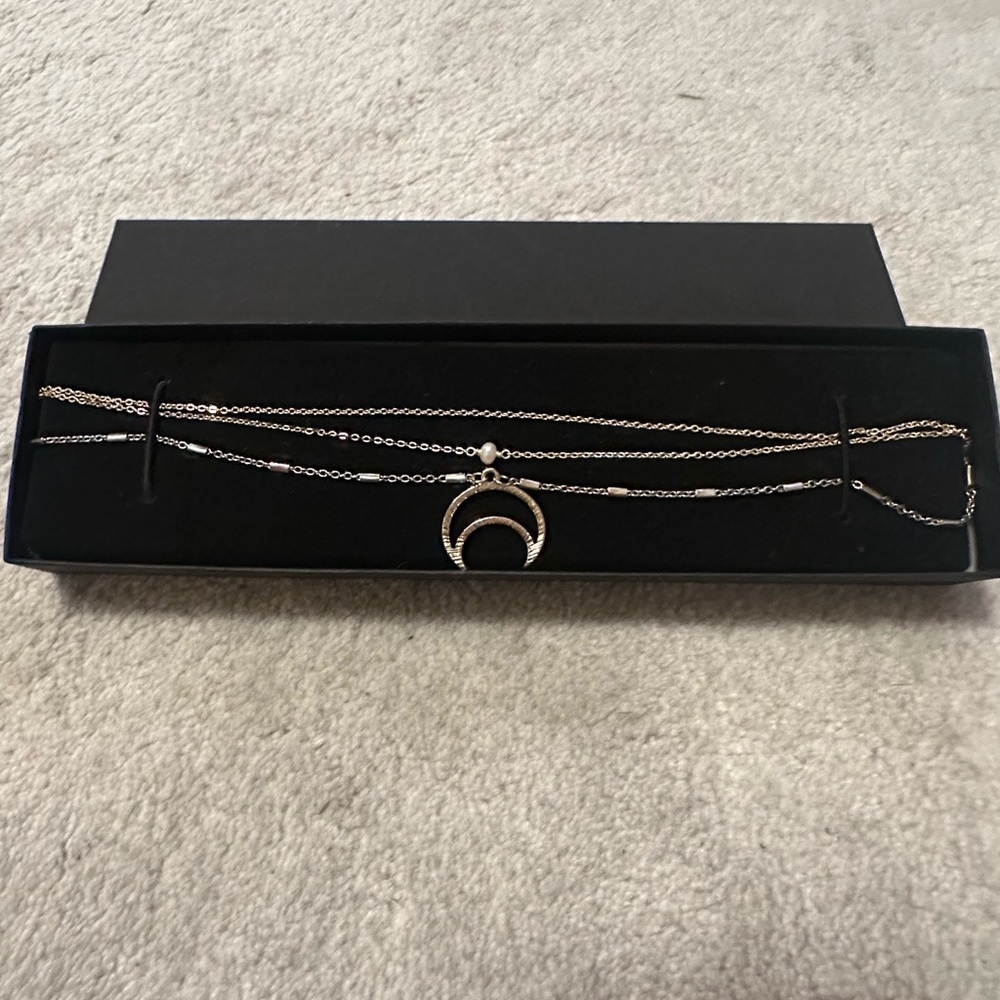 Moon and Pearl necklaces